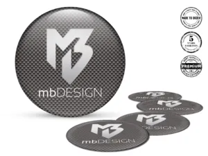 mbDESIGN Ruota Badge Edizione Etichette Cupola Resina